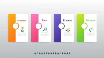 Abstract infographics 4 number options for workflow or presentation. vector