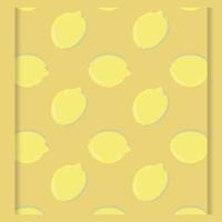 seamless pattern with lemons on a yellow background vector