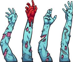 Zombie arms reaching vector
