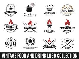 Food or restaurant logo collection vector