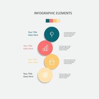 Timline fourstep infographic options Vector