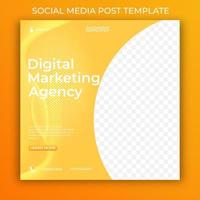 Digital Marketing Agency Social Media Banner template. editable social media post for corporate. vector