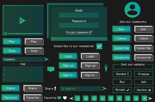 conjunto de elementos del sitio web de interfaz de usuario. vector
