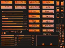 UI game ready elements set. vector