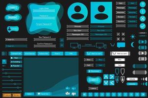 Web site UI elements set. vector