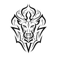 Black and white line art of the front of the lion's head. It is sign of leo zodiac. Good use for symbol, mascot, icon, avatar, tattoo, T Shirt design, logo or any design you want. vector