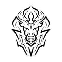 Black and white line art of the front of the lion's head. It is sign of leo zodiac. Good use for symbol, mascot, icon, avatar, tattoo, T Shirt design, logo or any design you want. vector