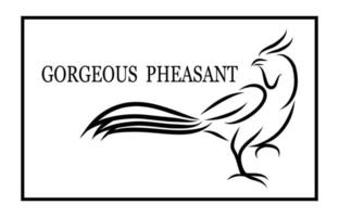 logo of pheasant that is walking eps 10 vector