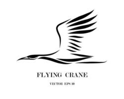 crane that is flying eps 10 vector