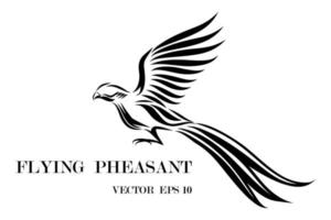 pheasant that is flying eps 10 vector