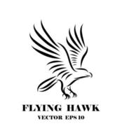 hawk that is flying eps 10 vector