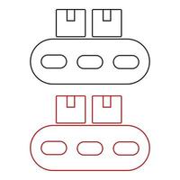 Conveyor Belts Icon On White Background vector