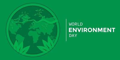 World Environment Day Paper Style vector