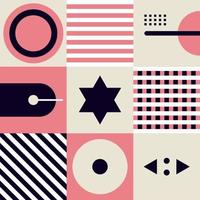 Abstract geometric shapes and form simple pattern composition backgroud vector