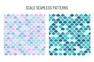 Seamless pattern of mermaid scales Beautifully arranged fish scales. Isolated on background vector