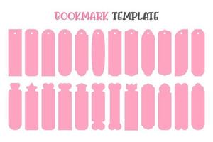 Template design vector for paper bookmarks Isolated on white background