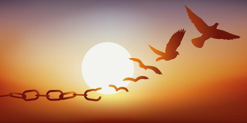 A Chain turning into doves