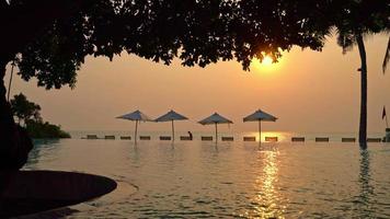 Beach Chairs and an Infinity Pool video