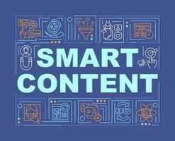 Smart content word concepts banner vector