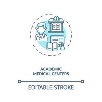 Academic medical centers concept icon vector