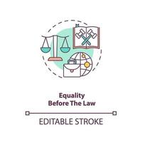 Equality before the law concept icon vector
