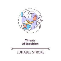 Threats of expulsion concept icon vector