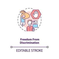 Freedom from discrimination concept icon vector
