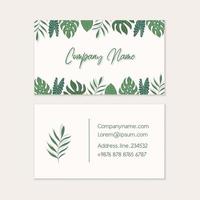 tropical business card template vector