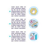 Smart content marketing tips concept line icons with text vector