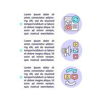 How does it work concept line icons with text vector