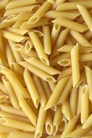 Yellow delicious pasta close-up from the store photo