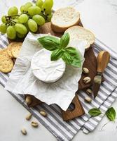 Close up view of camembert cheese photo