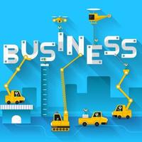 Building construction business concept vector