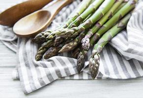 Fresh green asparagus photo