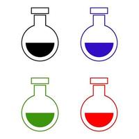 Laboratory Flask Icon On White Background vector