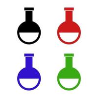 Laboratory Flask Icon On White Background vector