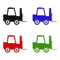 Forklift Icon On Background vector