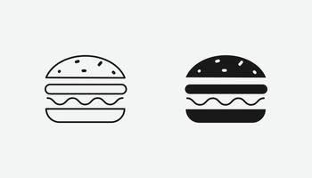 burger vector icon symbol for website and mobile app