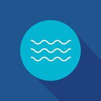 wave vector icon symbol for website and mobile app