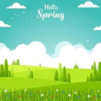 hola fondo de primavera vector