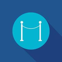 barrier rope vector icon symbol for website and mobile app