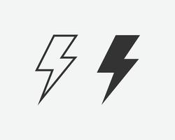 Lightning, electric power, voltage vector. Energy and thunder electricity symbol. vector