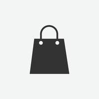 Ilustración de vector de icono de bolsa de compras.