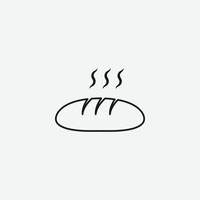 vector illustration of bread isolated icon