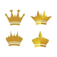 icono de vector de plantilla de logotipo de corona
