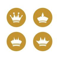 Crown logo template vector icon