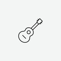 vector illustration of guitar isolated icon