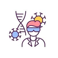 Microbiology specialist RGB color icon vector