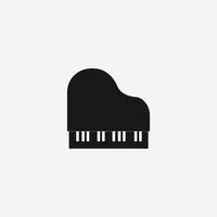 vector illustration of piano isolated icon