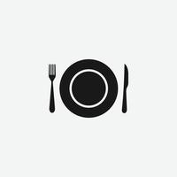 vector illustration of plate isolated icon